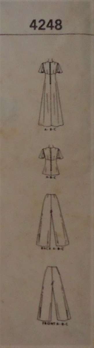 VINTAGE McCALLS 4248 DRESS-TOP-PANTS SIZE 10 BUST 32 1/2` COMPLETE