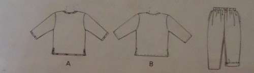 McCALLS 6763 TODDLERS LINED JACKET-TOP-PANTS SIZE CC 2-3-4 YEARS COMPLETE