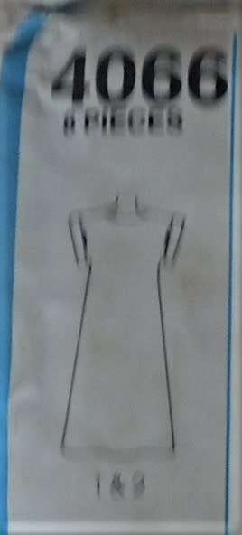 STYLE 4066 PULLOVER DRESS  SIZE 10-12-14 COMPLETE-UNCUT-F/FOLDED