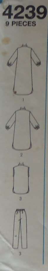 STYLE 4239  FRONT BUTTON NIGHT SHIRT SIZE LARGE 16-18 COMPLETE