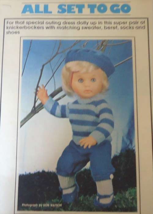 FIRST LOVE-ALL SET TO GO-KNICKERBOCKERS-SWEATER-BERET-SOCKS-SHOES-WOMAN'S VALUE NOVEMBER 1982