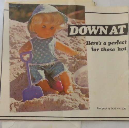 FIRST LOVE-DOWN  AT THE SEASIDE-SEW PLAY SUIT & HAT WOMAN'S VALUE