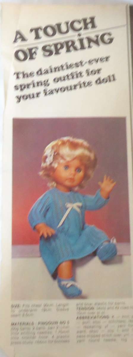 FIRST LOVE-SA TOUCH OF SPRING -DRESS & BOOTEES -WOMAN'S VALUE-OCTOBER 1981