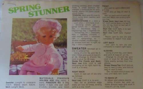 FIRST LOVE-SPRING STUNNER-SWEATER-SKIRT-PANTS-SHOES-BERET-WOMAN'S VALUE-SEPTEMBER 1981