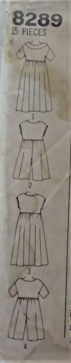 SIMPLICITY 8289  DRESS & JUMPSUIT SIZE 6-16 COMPLETE-ZIPLOC BAG