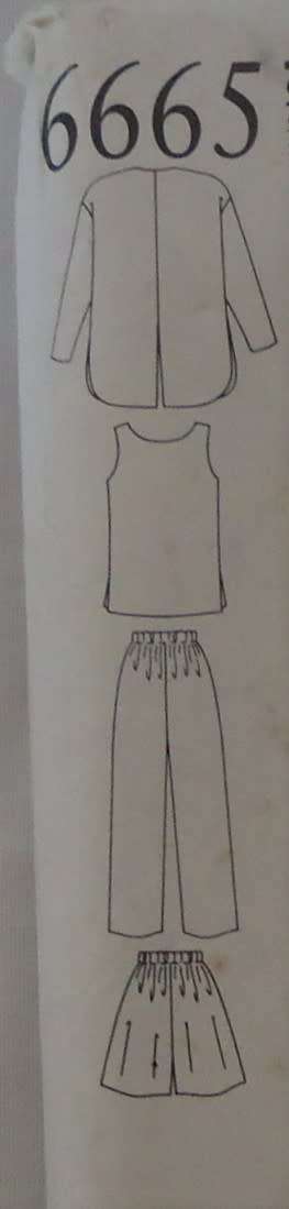 NEW LOOK PATTERNS 6665 SHIRT-TANK TOP- PANTS-SHORTS SIZE 8 - 18 COMPLETE & MOSTLY UNCUT ONLY TOP CUT