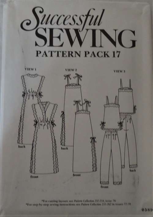 SUCCESSFUL SEWING PATTERN PACK 17 LACY LINGERIE AND SLEEPWEAR 8 - 18 COMPLETE-UNCUT-F/FOLDED