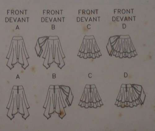 BUTTERICK B4520 SET OF HANKERCHIEF & TIERED SKIRTS  -SIZE BB8-10-12-14 COMPLETE