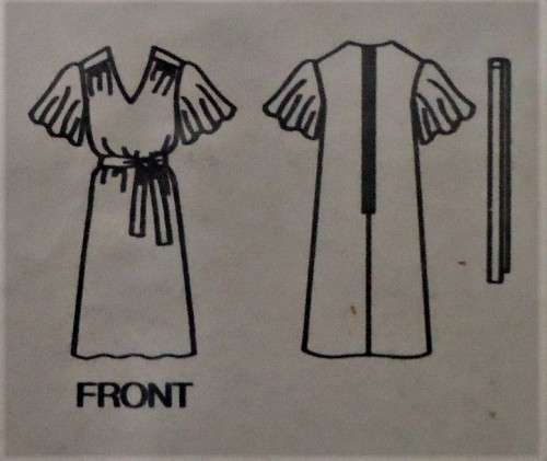 BUTTERICK 5056 DRESS & TIE BELT SIZE A 8-10-12 COMPLETE-ZIPLOC BAG