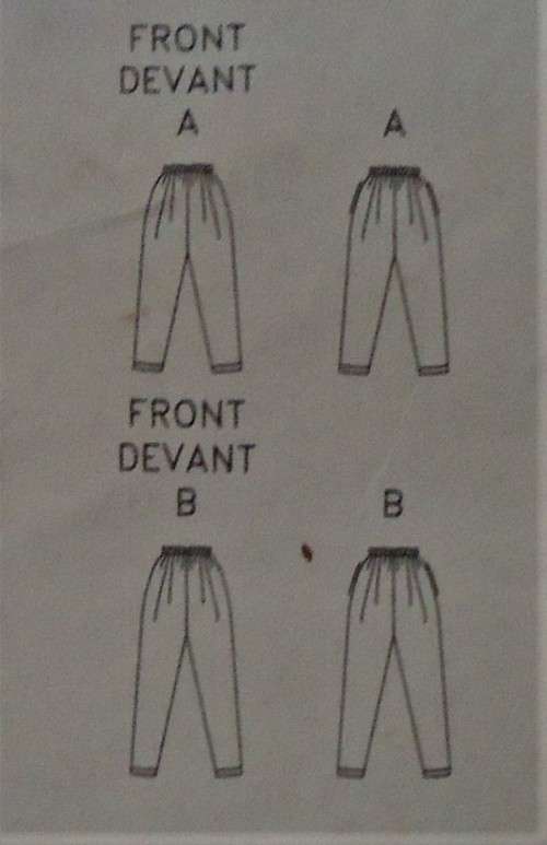 BUTTERICK 5226 VERY LOOSE FITTING TAPERED PANTS SIZE L-XL (16-22) COMPLETE