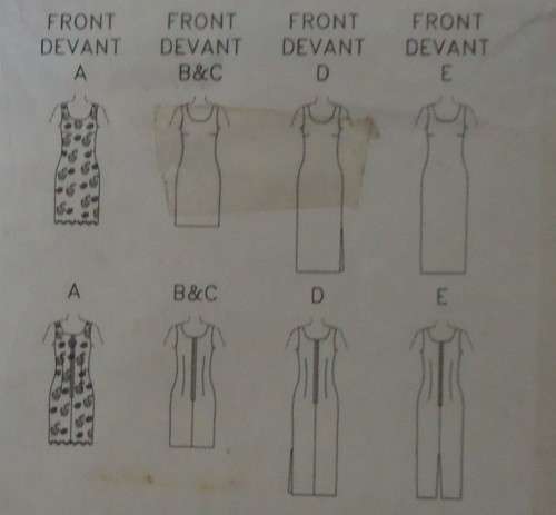 BUTTERICK 5361 FITTED STRAIGHT LINED DRESS SIZE 6-8-10 COMPLETE CUT TO SIZE 10