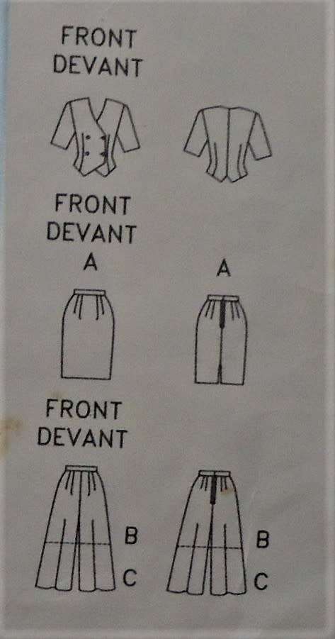 BUTTERICK 5506 TOP-SKIRT-SPLIT SKIRT - SIZE 12-14-16 COMPLETE - NO SEWING INSTRUCTIONS