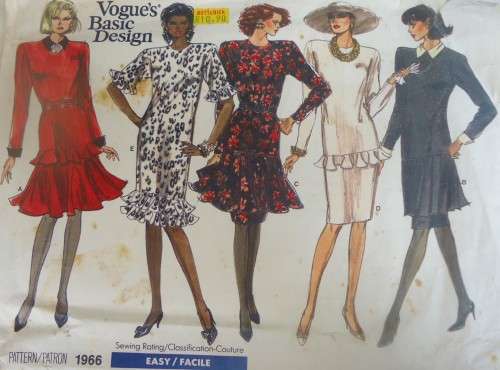 VOGUE 1966  SET OF DRESSES SIZE 14 COMPLETE