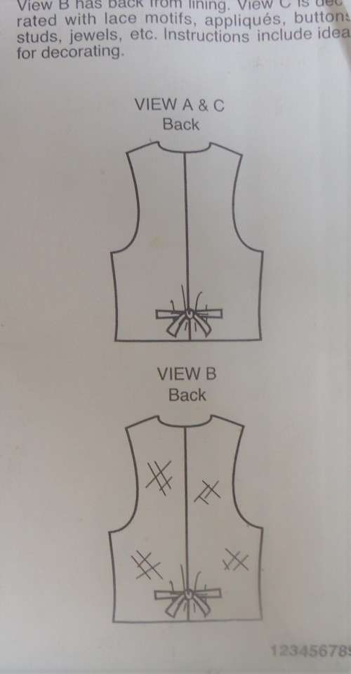 KWIK SEW PATTERNS 2249  KIDS WAISTCOAT SIZES 4-5-6-7-8-9-10-12-14 YEARS- SEE LISTING