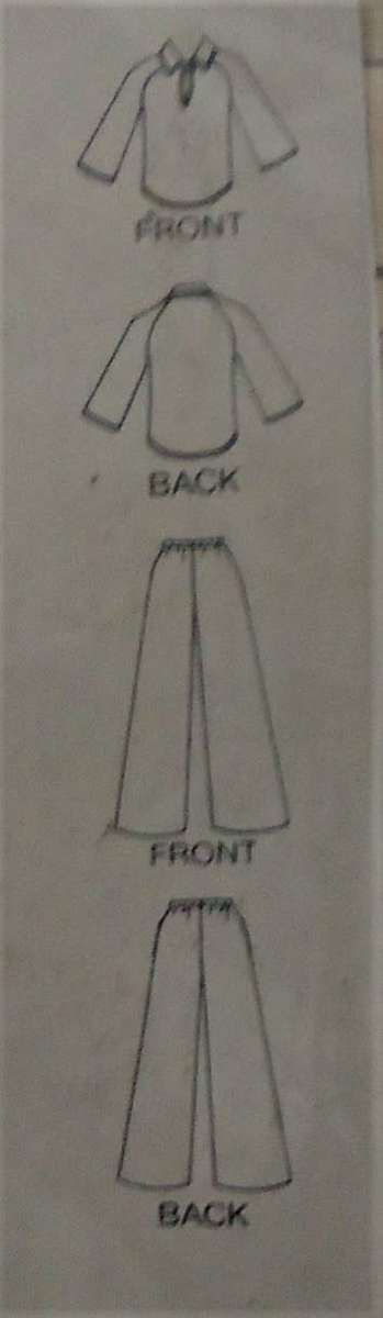 BUTTERICK 5817 TOP & PANTS SIZE 14 COMPLETE-ZIPLOC BAG