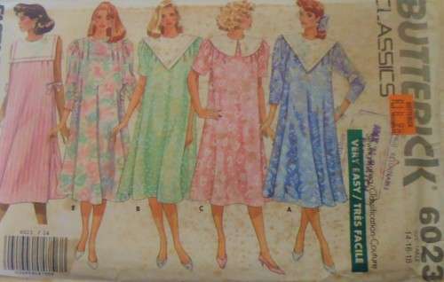 BUTTERICK 6023 MATERNITY DRESS 14-16-18 COMPLETE CUT TO SIZE 18