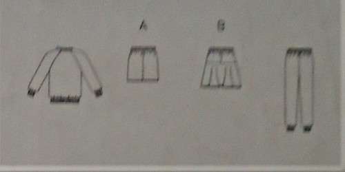 BUTTERICK 6738 TODDLERS TOP-SKIRT-PANTS SIZE 2-3-4 YEARS COMPLETE-WITH APPLIQUE