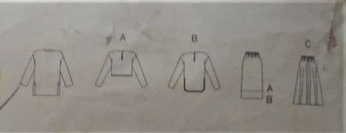 BUTTERICK 6966 JACKET-TOP-SKIRT SIZE L-XL (16-22) COMPLETE-ZIPLOC BAG