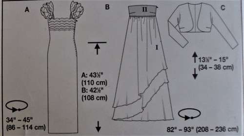 BURDA 8055 EVENING DRESS SIZE 6-8-10-12-14-16-18-20 COMPLETE-PART CUT