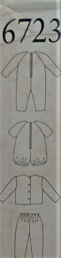 NEW LOOK PATTERN 6723 INFANTS ROMPER-TOP& PANTS SIZE 3 - 24 MONTHS SEE LISTING