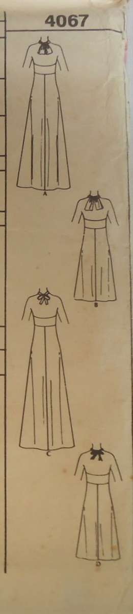 VINTAGE McCALLS 4067 HALTER DRESS SIZE 10 BUST 32 1/2 COMPLETE-PART CUT