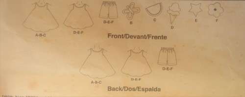 McCALLS M4355 GIRLS DRESS-TOP-SHORTS SIZE CL 6-7-8 YRS COMPLETE