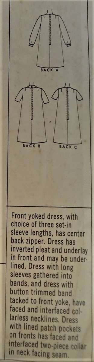 VINTAGE McCALLS 8916 DRESS IN 3 VERSIONS SIZE 12 BUST 32 COMPLETE