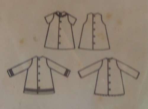 VINTAGE BUTTERICK 3667 TODDLERS ONE PIECE DRESS SIZE 1 YEAR BREAST 20 COMPLETE-ZIPLOC