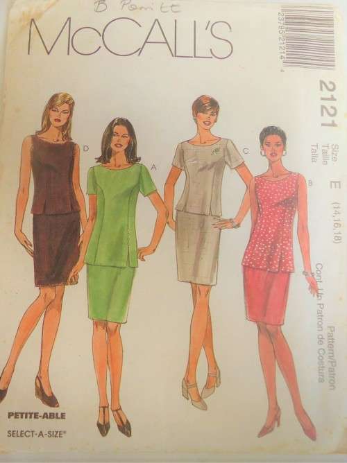McCALLS 2121 TOPS & SKIRTS SIZE E14-16-18 SEE LISTING