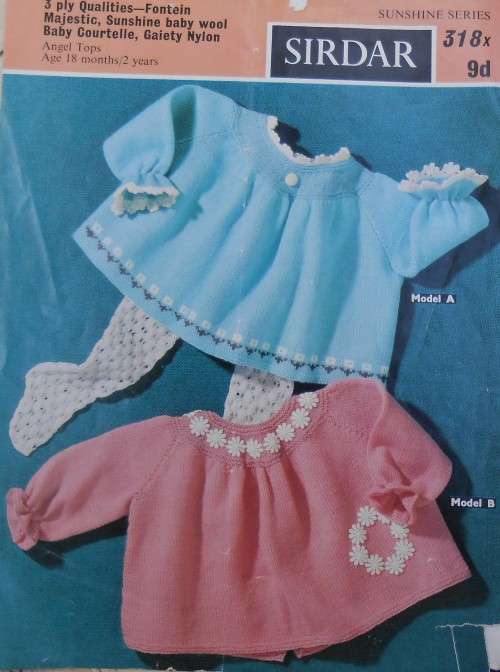 SIDAR NO 318x  SUNSHINE SERIES -ANGEL TOPS- TO FIT 18 MONTHS - 2 YEARS