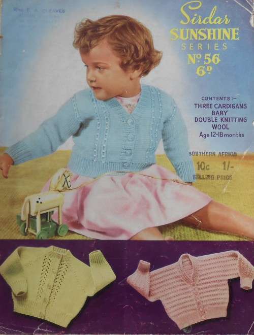 SIDAR SUNSHINE SERIES 56 THREE CARDIGANS - AGE 12 - 18 MONTHS