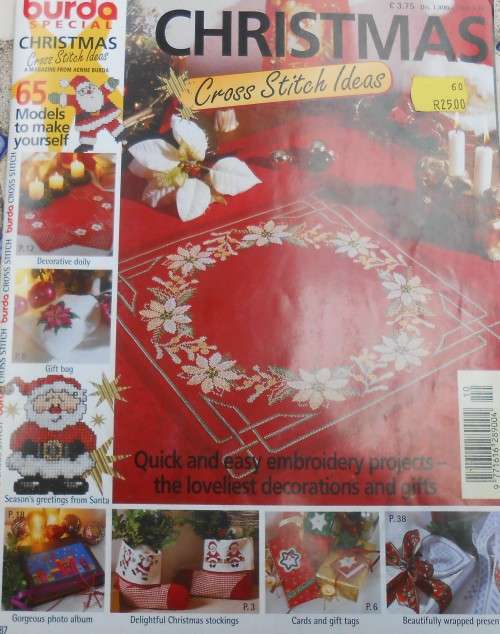 BURDA SPECIAL E 587 CHRISTMAS CROSS STITCH IDEAS  - 52 PAGES WITH PULL OUT SECTION