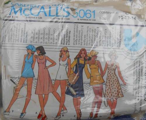 McCALLS 5061 DRESS-SCARF-PANTIES SIZE C10-12-14 -SEE LISTING-ZIPLOC BAG