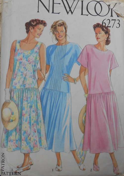 NEW LOOK PATTERNS 6273 HIPSTER DRESS SIZES 8-18 COMPLETE-ZIPLOC