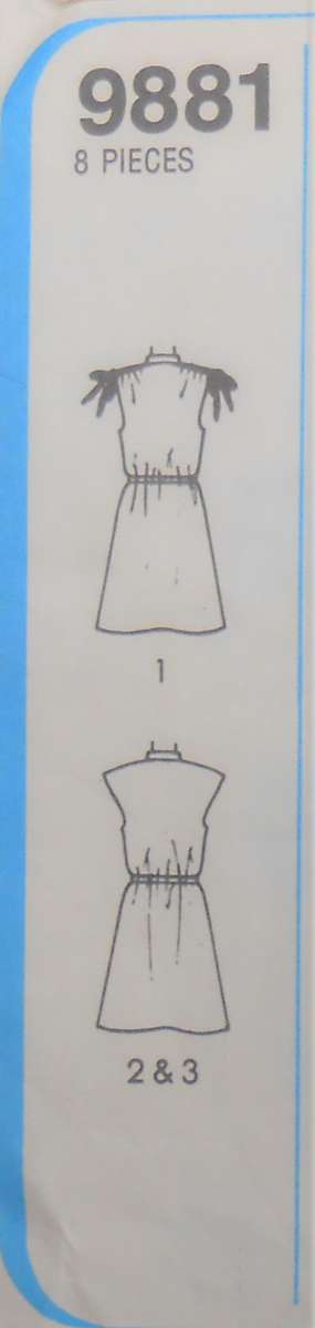 SIMPLICITY PATTERNS 9881 GIRLS PULLOVER DRESS SIZE 7-8 YEARS COMPLETE