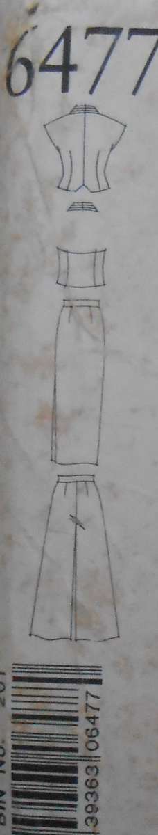 NEW LOOK PATTERNS 6477 EVENING HALTER TOP-SKIRT-PANTS SIZE 6-18 COMPLETE -ZIPLOC BAG