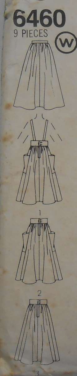 SIMPLICITY 6460 SKIRT & PETTICOAT SIZE 10 -NO SEWING INSTRUCTIONS