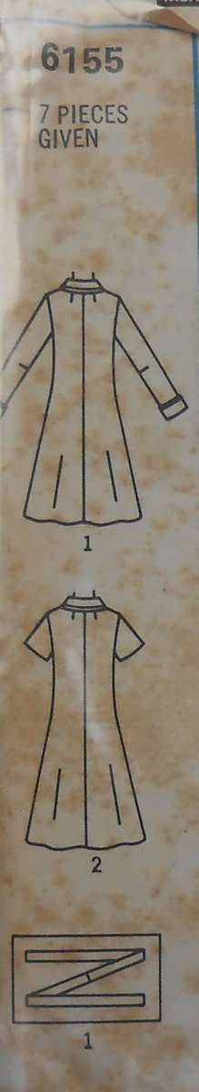 VINTAGE SIMPLICITY 6155 DRESS & BELT SIZE 18 BUST 108 CM COMPLETE-ZIPLOC BAG