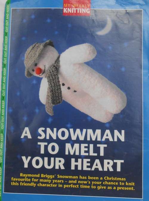 A SNOWMAN TO KNIT - MY WEEKLY KNITTING