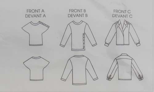 VOGUE 1128 CALVIN KLEIN TOP & BLOUSE SIZE 12 COMPLETE