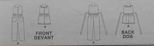 McCALLS 9151  KIDDIES JUMPSUIT & ROMPERS SIZE B 2-3-4-5-6  YEARS COMPLETE