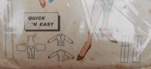 VINTAGE BUTTERICK 8665 PINAFORE & BLOUSE SIZE 14 BUST 34 COMPLETE-ZIPLOC BAG