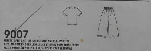 SIMPLICITY 9007 SPLIT SKIRT & PULLOVER TOP SIZE A 8 - 18 COMPLETE