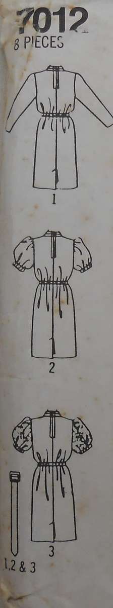 SIMPLICITY 7012 PULLOVER DRESS & BELT SIZE H5 6-14 COMPLETE