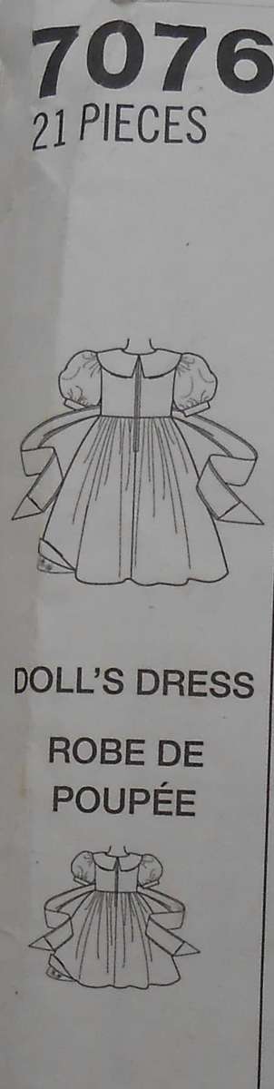 SIMPLICITY 7076 GIRLS DRESS WITH MATCHING 17 inch DOLLS DRESS  SIZE AA 2-3-4 YEARS COMPLETE