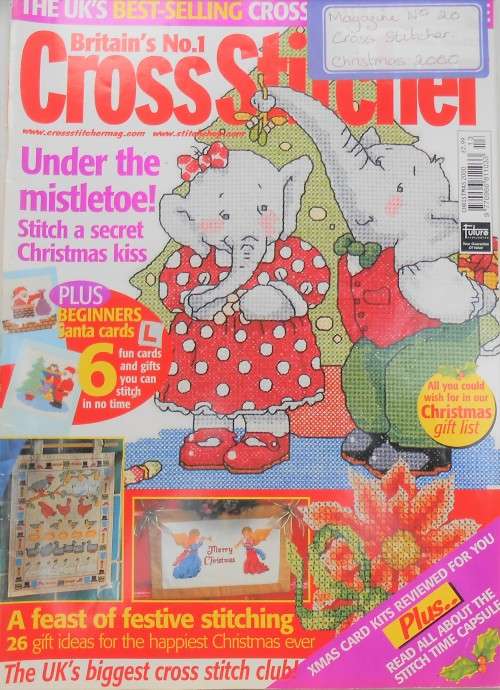 CROSS STITCHER  MAGAZINE UK ISSUE 20 CHRISTMAS 2000 WITH PATTERNS-92 PAGES