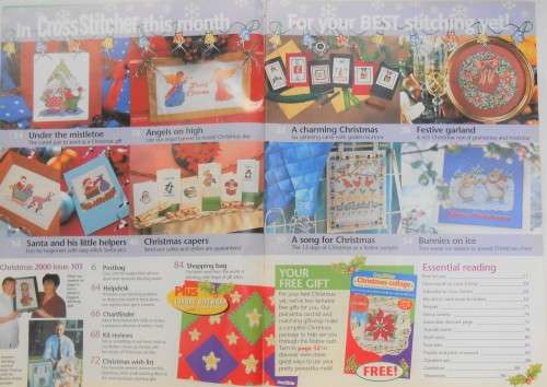 CROSS STITCHER  MAGAZINE UK ISSUE 20 CHRISTMAS 2000 WITH PATTERNS-92 PAGES