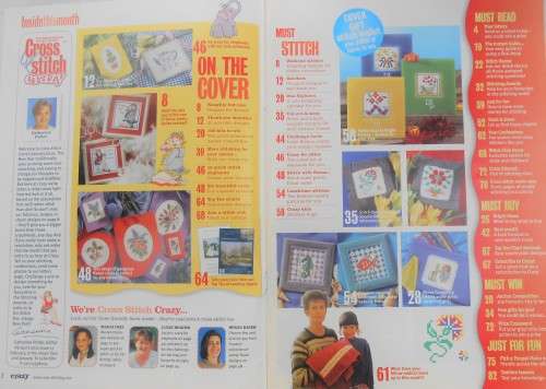 CROSS STITCH CRAZY  MAGAZINE UK ISSUE 9 JULY 2000 WITH PATTERNS- 84 PAGES