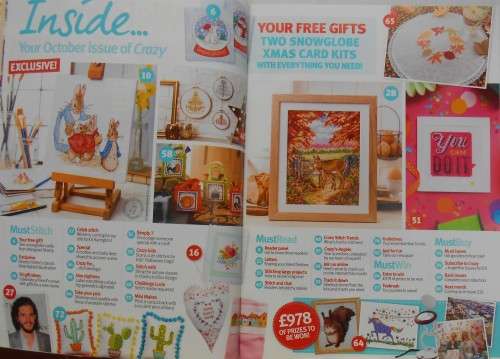 CROSS STITCH CRAZY  MAGAZINE UK ISSUE 220 OCTOBER 2016 WITH PATTERNS- 84 PAGES