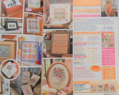 JANE GREENOFF`S CROSS STITCH UK ISSUE 20 AUGUST/SEPTEMBER 2001 - 68 PAGES